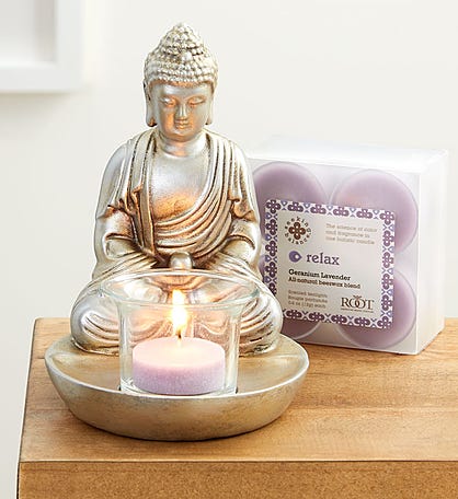 Buddha Tea Light Holder with Tealights